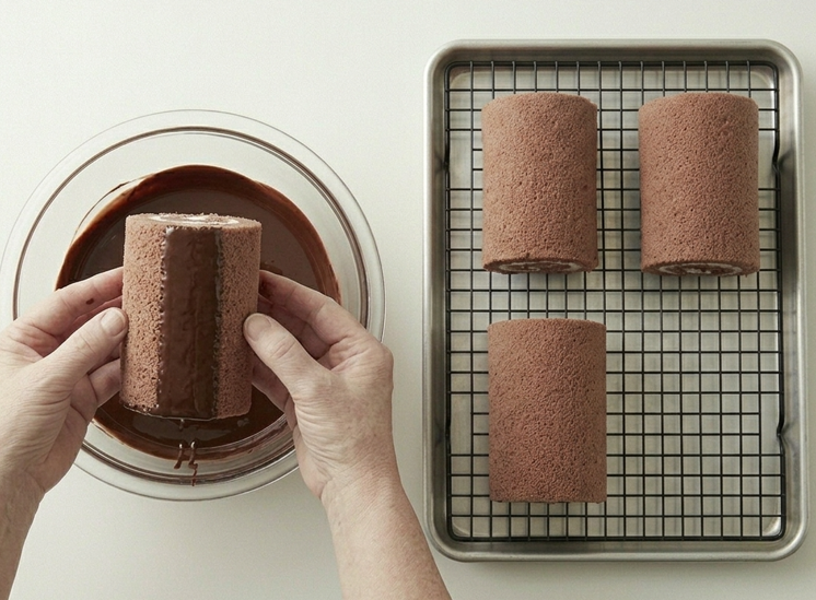 Tigretón casero, con bizcocho fino y cobertura de chocolate crujiente
