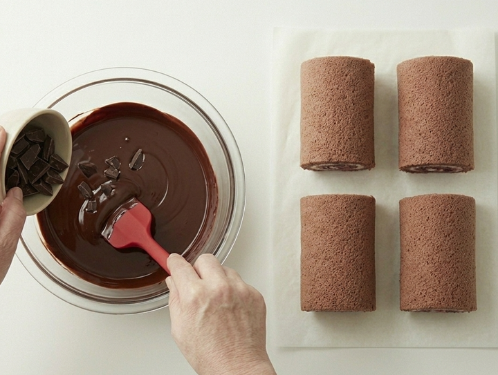 Tigretón casero, con bizcocho fino y cobertura de chocolate crujiente