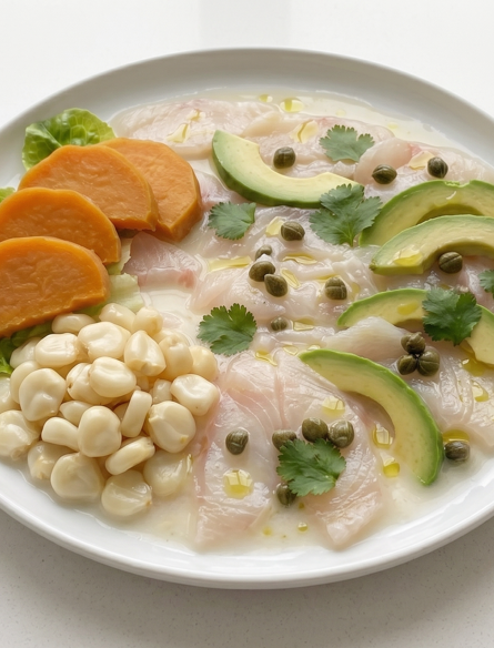 Tiradito apaltado, la versión peruana con corvina y palta en láminas