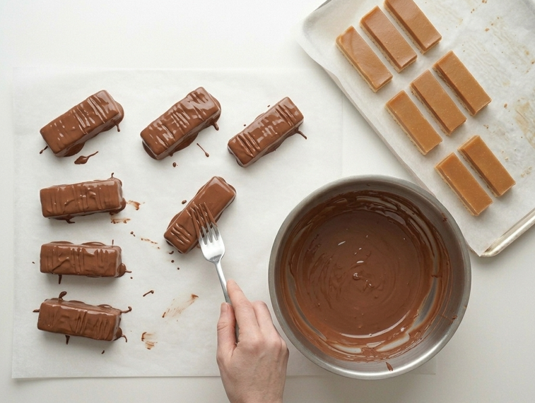 Twix caseros, la versión que se corta limpia y se muerde sin esfuerzo