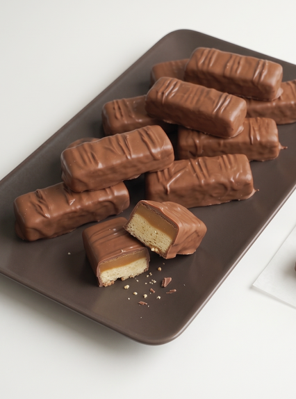Twix caseros, la versión que se corta limpia y se muerde sin esfuerzo