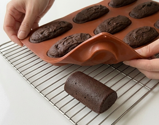 Zebras rellenas de cacao, con su cobertura blanca y las rayas de chocolate