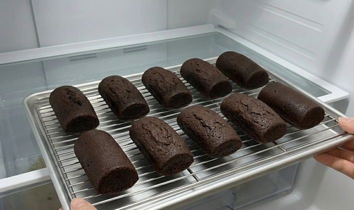 Zebras rellenas de cacao, con su cobertura blanca y las rayas de chocolate