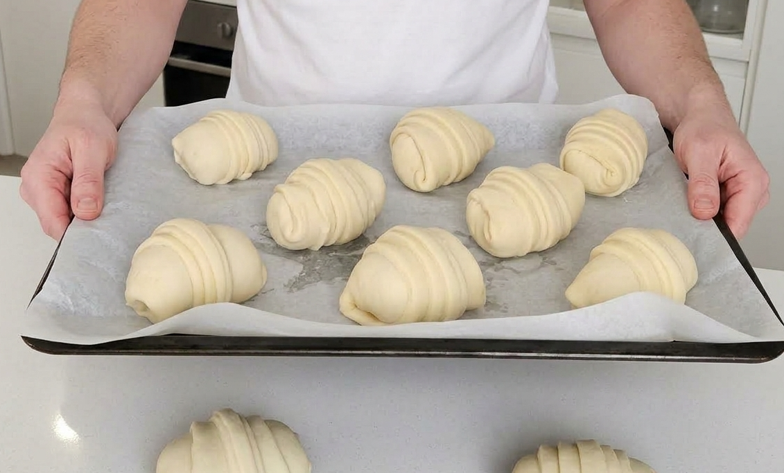 Xuxos de crema. Masa hojaldrada, frita y rellena de crema pastelera