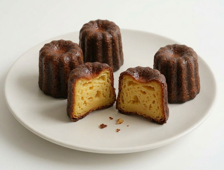 Canelés de Burdeos: corteza caramelizada y corazón cremoso