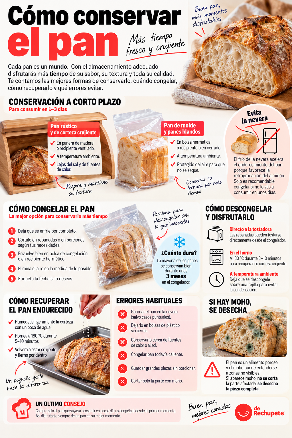 Cómo conservar el pan para que se mantenga fresco y crujiente más tiempo