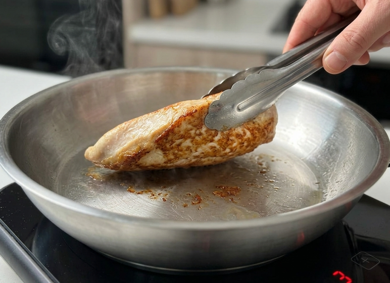 Cómo usar una sartén de acero inoxidable sin que se pegue: temperatura, aceite y errores que evitar