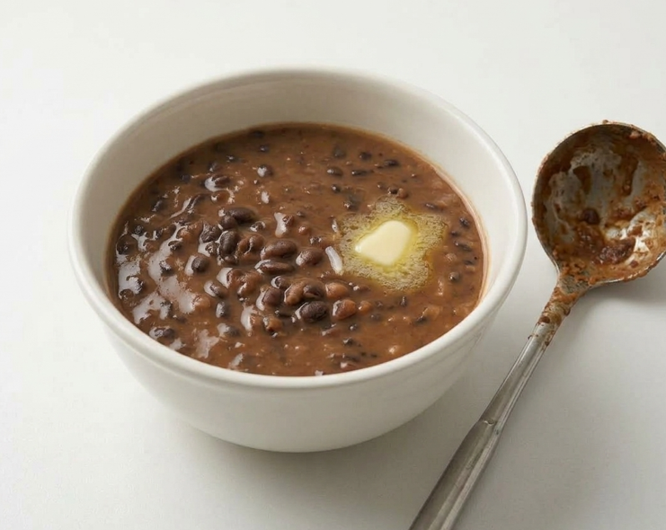 Dal Bukhara: urad negro cocinado a fuego lento con tomate, mantequilla y nata