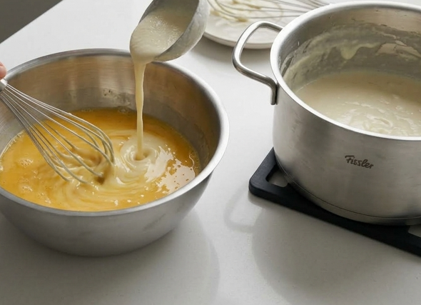 Galatopita griega sin filo, el pastel de leche de Mani