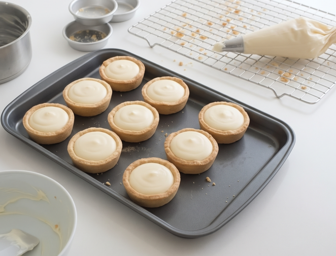 Hokkaido cheese tart. Tartaletas japonesas de queso cremoso