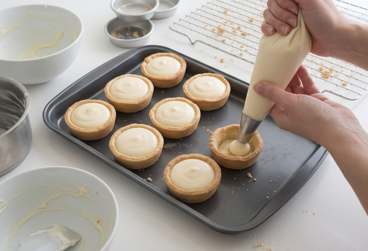 Hokkaido cheese tart. Tartaletas japonesas de queso cremoso