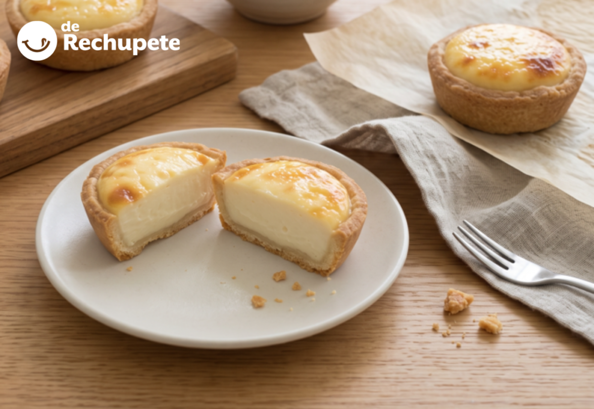 Hokkaido cheese tart. Tartaletas japonesas de queso cremoso