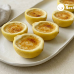 Lemon brûlée en su propia cáscara, crema de limón sin horno con costra crujiente