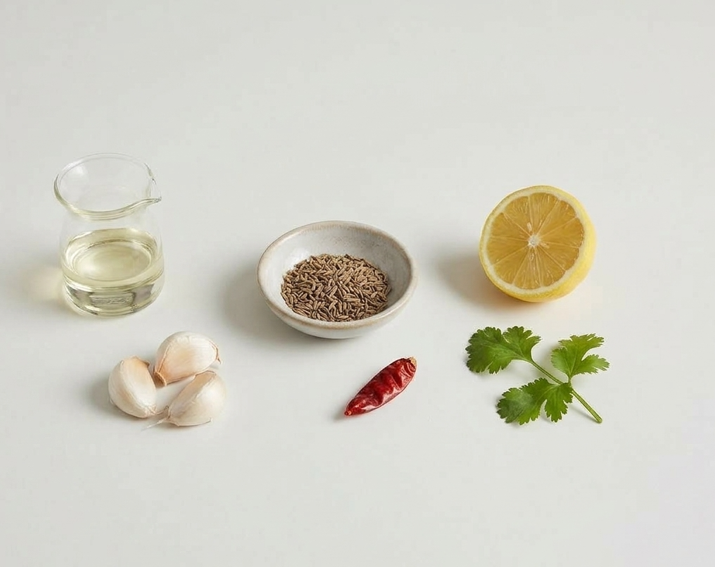 Masoor dal con tadka de ajo y comino: lentejas rojas al estilo indio