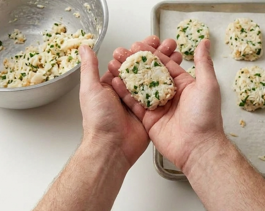 Nuggets marineros de pescado y arroz