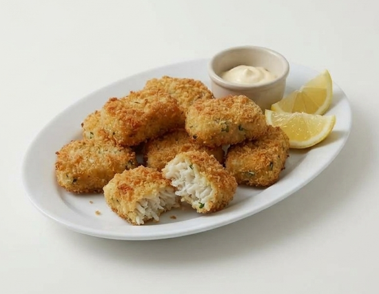 Nuggets marineros de pescado y arroz