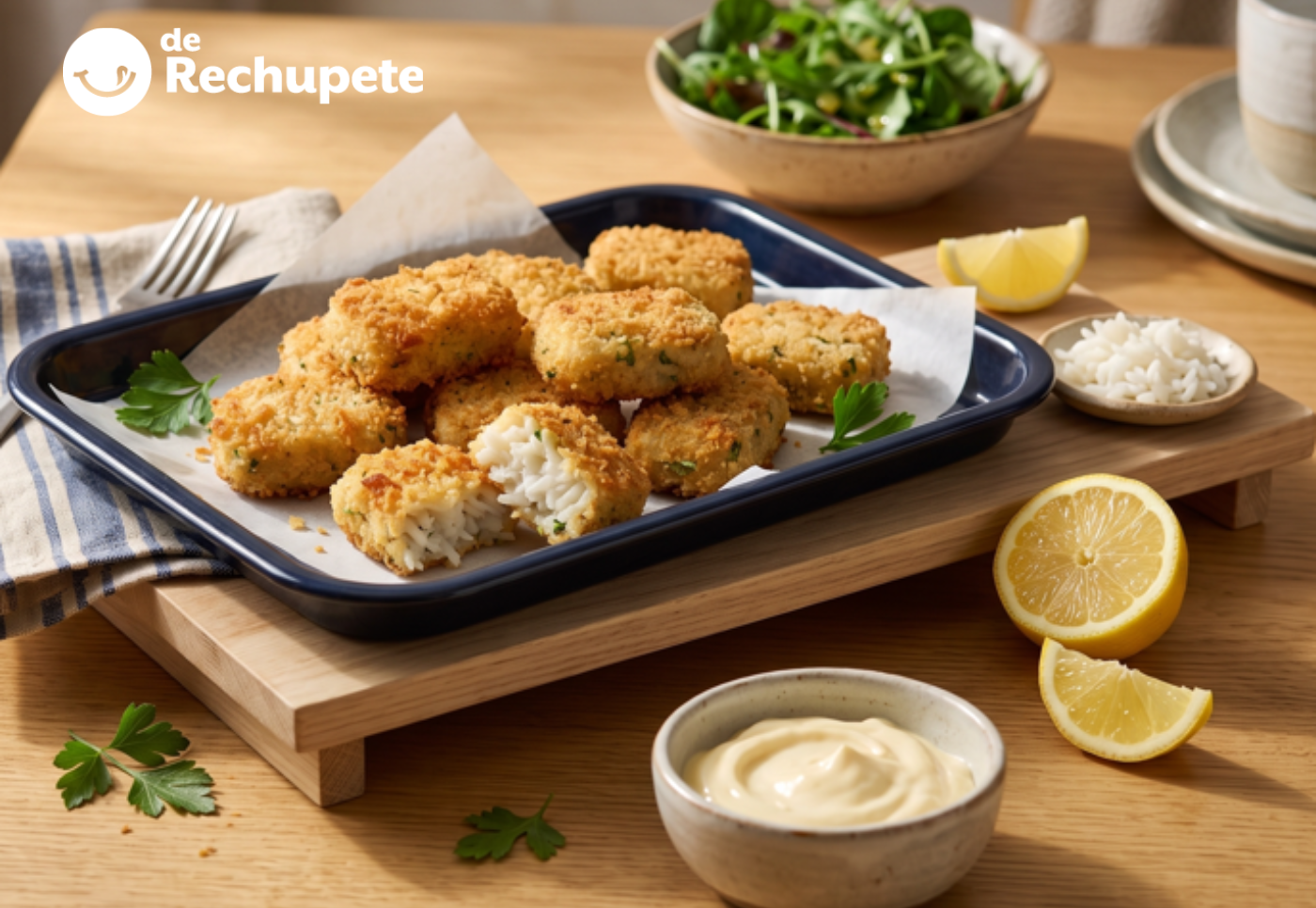 Nuggets marineros de pescado y arroz