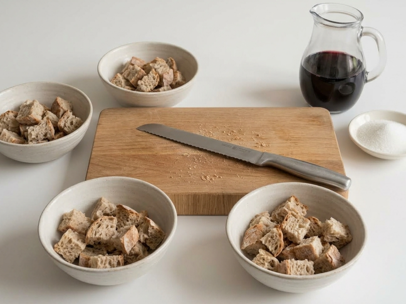 Sopas de burro cansado: pan, vino tinto y azúcar en un dulce gallego