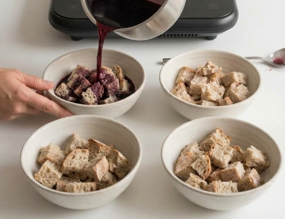 Sopas de burro cansado: pan, vino tinto y azúcar en un dulce gallego