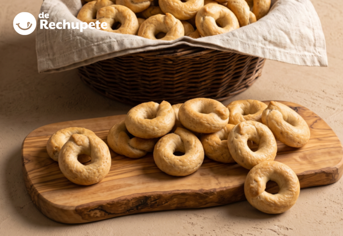 Taralli: rosquillas italianas saladas con solo  ingredientes