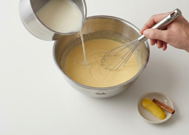Xuxos de crema. Masa hojaldrada, frita y rellena de crema pastelera