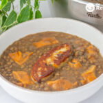 Lentejas con foie y setas. Receta fácil para una ocasión especial