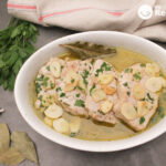 Lomo de cerdo al ajillo. Receta fácil y rápida en una sola sartén