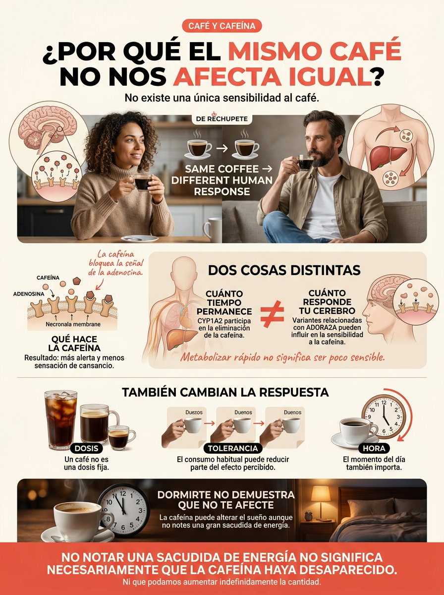 Por qué el café estimula mucho a unas personas y a otras apenas les hace efecto