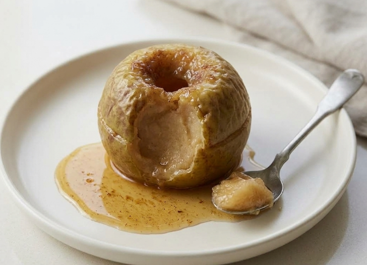 Manzanas asadas al horno con canela y mantequilla, tiernas y jugosas