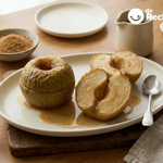 Manzanas asadas al horno con canela y mantequilla, tiernas y jugosas