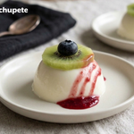 Panna cotta con ojos sangrientos para Halloween