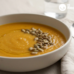 Sopa de boniato con jengibre y limón, suave y ligera